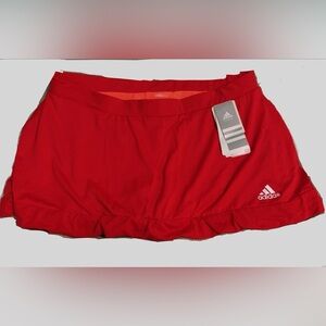 Adidas Orange Skorts with Ruffled Hem